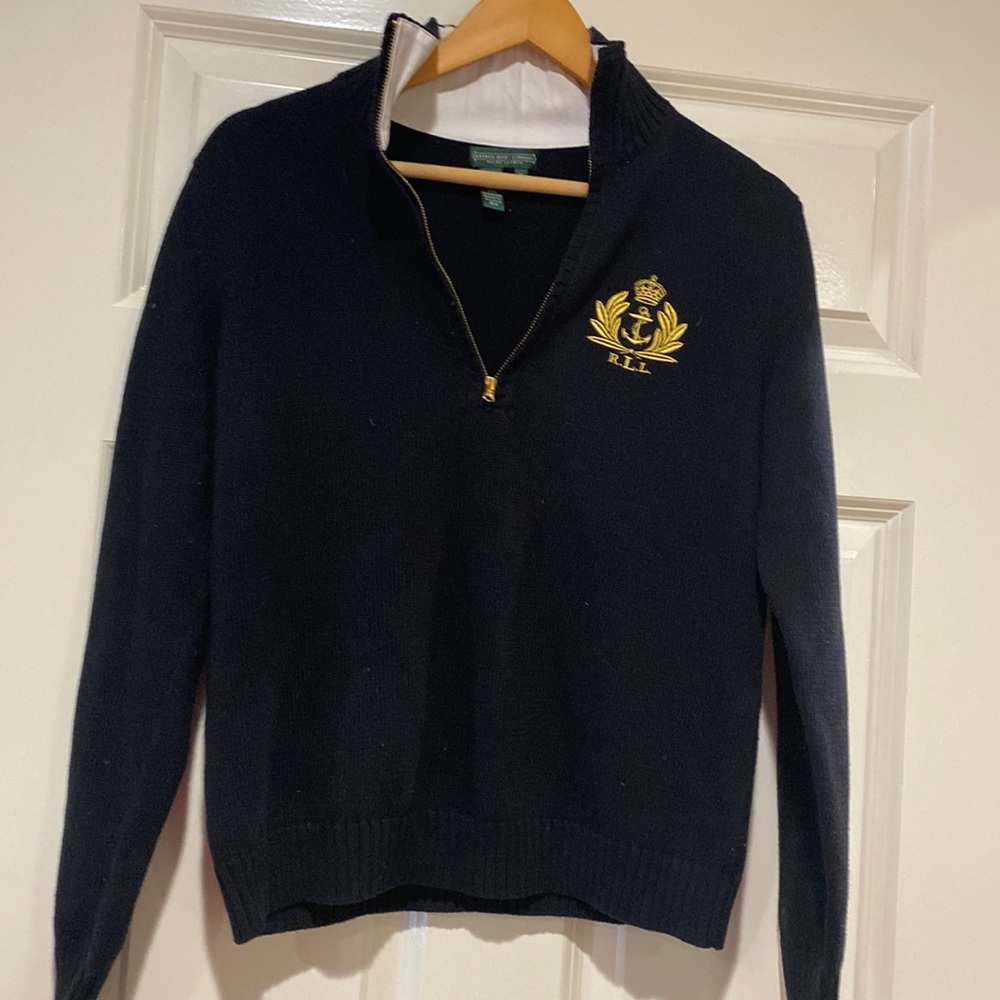 Ralph Lauren black zipped sweater size S